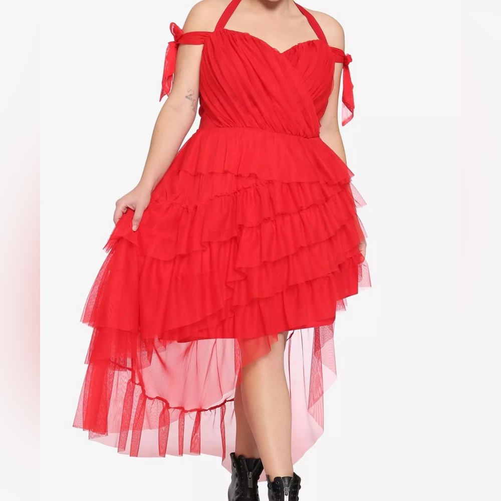DC Comics The Suicide Squad Harley Quinn Red Dress-Plus Size
